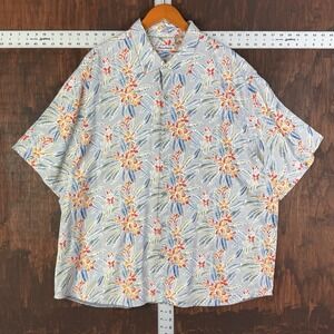 Tommy Bahama Florence Flora Silk Blend Camp Shirt Featherstone Floral Men's 2XLB